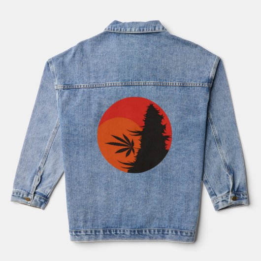 Klassieke zonsondergang denim jacket (Achterkant)