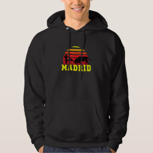 Klassieke Zonsondergang Madrid Spanje Stierenvecht Hoodie