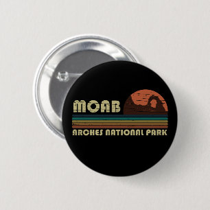 Klassieke Zonsondergang Moab Utah - Arches Nationa Ronde Button 5,7 Cm