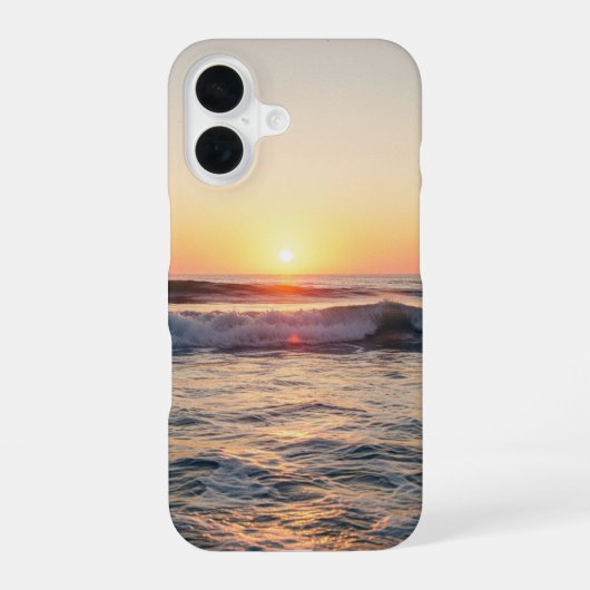 Klassieke Zonsondergang Zee iPhone 16 Hoesje (Achterkant)