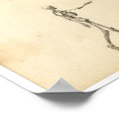 Klassieke zoölogische etsing - Ancient Elk & Human Poster (Hoek)