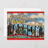 Klassieke Zuid-Carolina Groet Briefkaart (Voorkant / Achterkant)