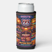 Klassieke Zuidwest Interstate Neon Night Cruiser Seltzer Blikjeskoeler (Seltzer Voorkant)