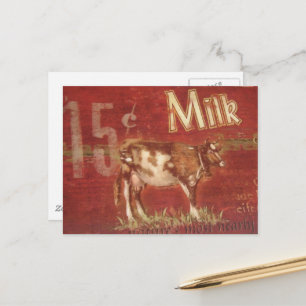 Klassieke zuivelkoe 15 cent melk briefkaart