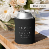 Klassieke zwart & Ecru Monogram bruiloft Blikjeskoeler