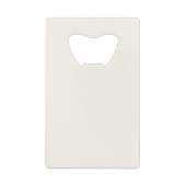 Klassieke zwart & Ecru Monogram bruiloft Creditkaart Flessenopener (Achterkant)