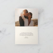 Klassieke zwart & ecru monogram bruiloft foto bedankkaart (Binnen)