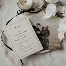 Klassieke zwart & ecru monogram foto