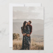 Klassieke zwart & ecru monogram foto save the date (Achterkant)