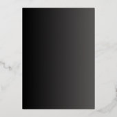 Klassieke Zwart en Goud bruiloft Bedankt Card Folie Uitnodiging (Achterkant)