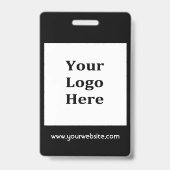 Klassieke Zwart Foto Werknemer Badge (Achterkant)