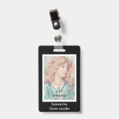 Klassieke Zwart Foto Werknemer Badge (Voorzijde met clip)