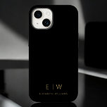 Klassieke Zwart Goud Minimalistische Monogram Naam Case-Mate iPhone 14 Hoesje<br><div class="desc">Verhoog uw smartphone met onze Classic Elegant Modern Minimalist Monogram Naam iPhone Case. Dit zorgvuldig ontworpen hoesje combineert tijdloze verfijning met hedendaags minimalisme. Het is gemaakt tot in de perfectie en beschermt niet alleen uw apparaat, maar voegt ook een vleugje gepersonaliseerde stijl toe. De opties voor monogram en naamaanpassing maken...</div>