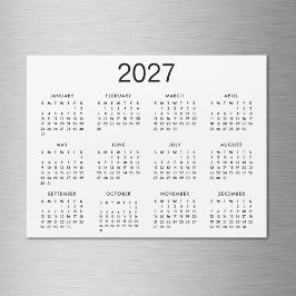 Klassieke zwart-wit 2027 kalender