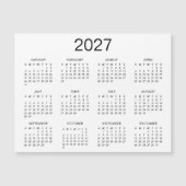 Klassieke zwart-wit 2027 kalender (Voorkant)