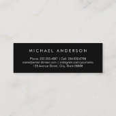 Klassieke zwart-wit Afstuderen netwerken Contactkaartje (Achterkant)