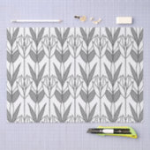 Klassieke zwart-wit art deco bloempatroon chic tissuepapier (Craft)