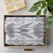 Klassieke zwart-wit art deco bloempatroon chic tissuepapier (Geschenk)