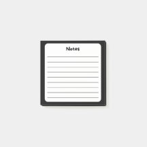 Klassieke zwart-wit beklede Sticky Note Pad