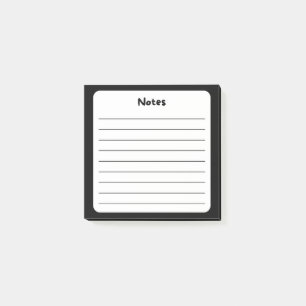 Klassieke zwart-wit beklede Sticky Note Pad