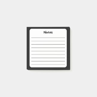 Klassieke zwart-wit beklede Sticky Note Pad
