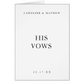 Klassieke zwart-wit bruiloft gelofte Kaart Boek Zi (Voorkant)