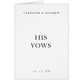 Klassieke zwart-wit bruiloft gelofte Kaart Boek Zi