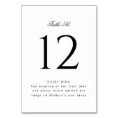 Klassieke zwart-wit bruiloft of evenement kaart (Achterkant)