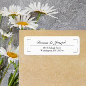 Klassieke zwart wit bruiloft retour adres labels