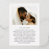 Klassieke zwart-wit bruiloft Save the Date Folie Uitnodiging (Achterkant)