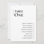 Klassieke Zwart Wit Bruiloft Tafel Zitgrafiek (Voorkant)