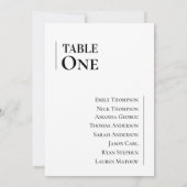 Klassieke Zwart Wit Bruiloft Tafel Zitgrafiek (Achterkant)