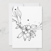 Klassieke zwart-wit bruiloft uitnodiging (Achterkant)