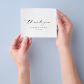 Klassieke Zwart-Wit Budget Bruiloft Bedankt Flyer (Hand)