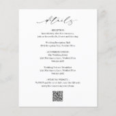 Klassieke Zwart-Wit Budget Huwelijksuitnodiging (Achterkant)