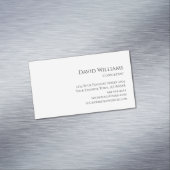 Klassieke Zwart Wit Corporate Professional Magnetisch Visitekaartje (Voorbeeld)