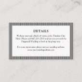 Klassieke Zwart & Wit Eenvoudige Dun Gestreepte Hu Informatiekaartje (Voorkant)