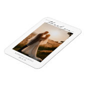 Klassieke Zwart-Wit Elegante Huwelijk Dank U Magneet (Linkerzijde)