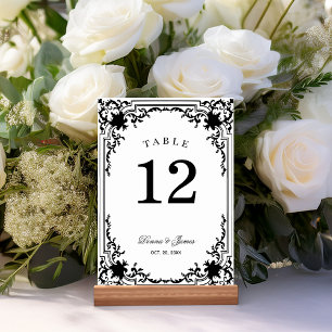 Klassieke zwart-wit elegante monochrome trouwdag kaart