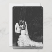 Klassieke Zwart-Wit Elegante 'Save the Date'-kaart Save The Date (Achterkant)