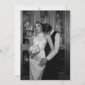 Klassieke Zwart-Wit Elegante 'Save the Date'-kaart Save The Date (Achterkant)