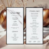 Klassieke Zwart-Wit Elegante Trouwprogramma's