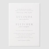 Klassieke Zwart-Wit Formele Elegante Bruiloft Vellum Uitnodigingen (Voorkant)