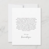 Klassieke zwart-wit foto Elegante bruiloft Bedankkaart (Achterkant)