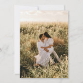 Klassieke zwart-wit foto Elegante bruiloft Kaart (Achterkant)