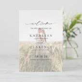 Klassieke zwart-wit foto Elegante bruiloft Programmakaart (Staand voorkant)