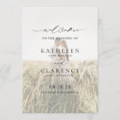 Klassieke zwart-wit foto Elegante bruiloft Programmakaart (Voorkant)