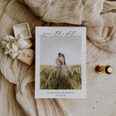 Klassieke zwart-wit foto Elegante bruiloft Save The Date