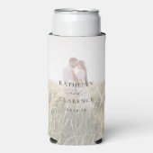 Klassieke zwart-wit foto Elegante bruiloft Seltzer Blikjeskoeler (Seltzer Voorkant)