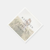 Klassieke zwart-wit foto Elegante bruiloft Servet (Hoek)